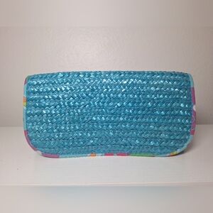 Ralph Lauren Blue Woven Clutch